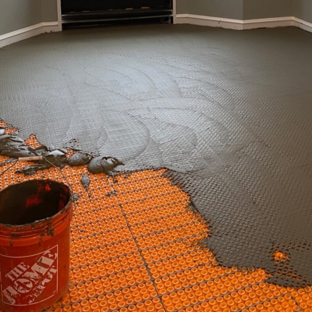 Heated kitchen floors in Penn Wynne PA by JNG Construction