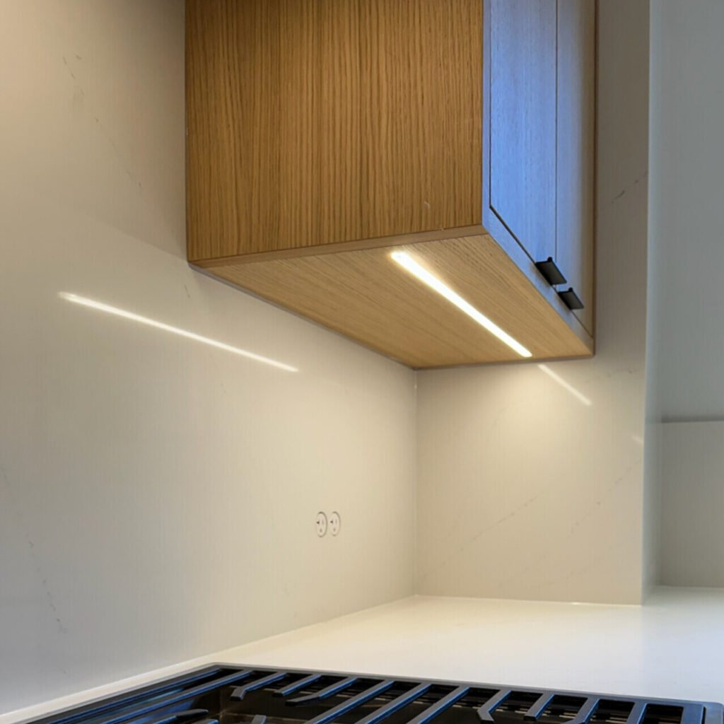 Integrated kitchen lights in Philadelphia PA by JNG Construction